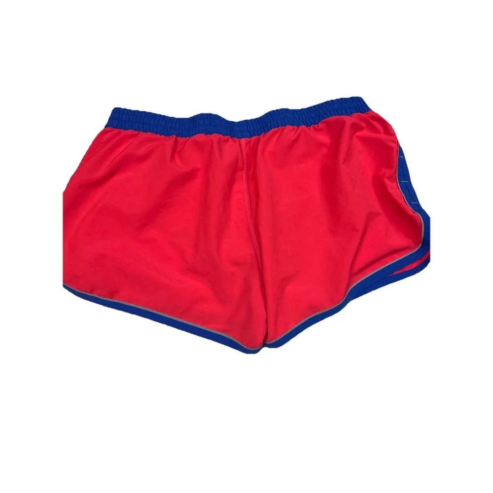 Women's‎ Under Armour Pink/Orange Running Athletic Shorts Lined Size L Large